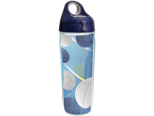 Tervis 1232529 Serving It Up Tumbler with Wrap and Navy with Gray Lid 24oz Water Bottle Clear