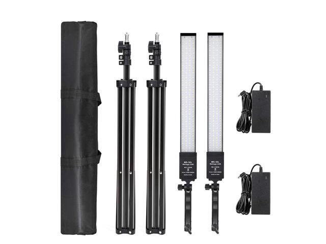 Bi-Color LED Lightweight Video Lights Kit with Tripod Stand Portable Adjustable Brightness Handheld Lamp Photography Studio Continuous Output