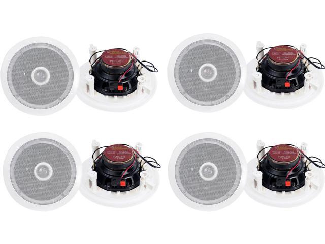 Pyle PDIC60 65 Inch 250 Watt 2 Way In Wall/Ceiling Home Speaker System (4 Pair)