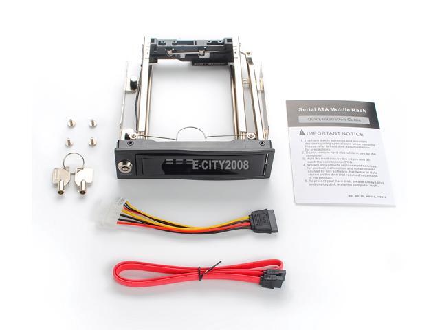 35' HDD SATA 20 Hot Swap Internal Enclosure Mobile Rack Caddy with Key Lock