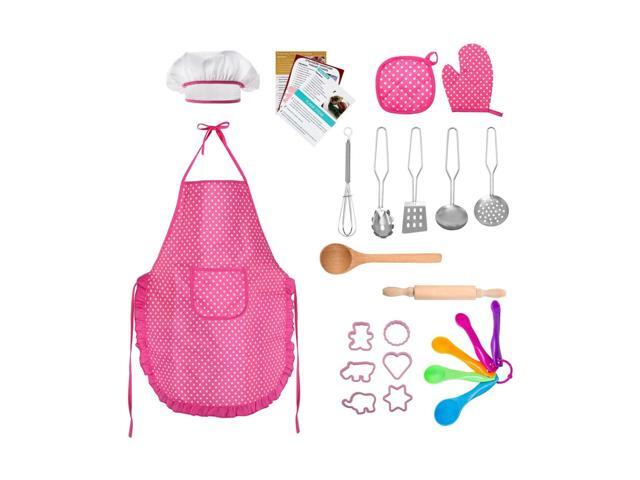 TEPSMIGO Kids Chef Role Play Costume Set 22 PCS Toddler Cooking and Baking S