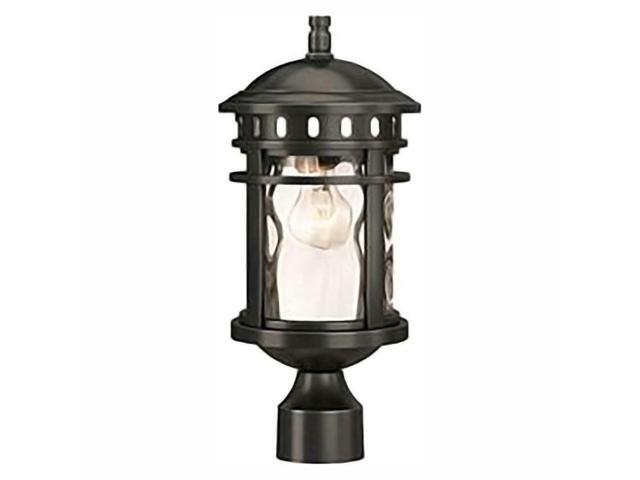 1-Light Outdoor Black Post Light