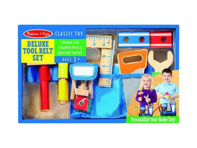 Melissa & Doug Deluxe Wooden Tool Belt Set Wood Assorted 13 Pc (Pack Of 6)