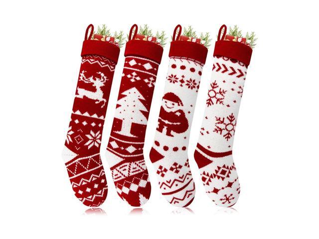 Aitey Knit Christmas Stockings 18 inches Large Family Christmas Stockings Se
