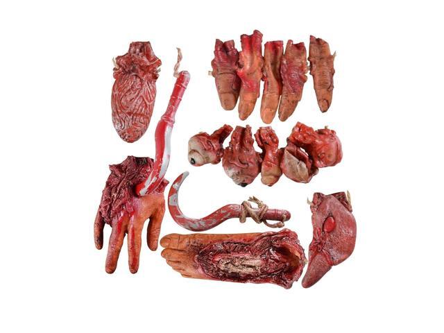 Halloween Blood Props Fake Scary Severed Hand Broken Body Parts for Haunted H