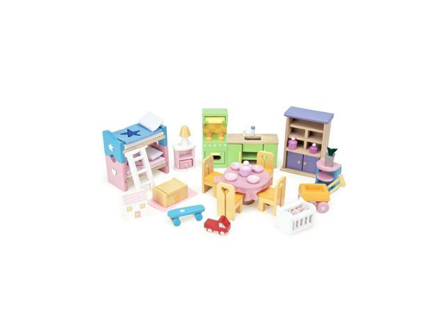 Le Toy Van - Wooden Dolls House Full Starter Furniture & Accessories Play Set