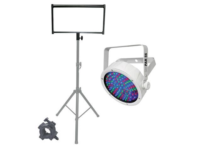 Chauvet DJ SlimPAR 56 RBG LED Par Uplight in White + Lighting Bracket + Clamp