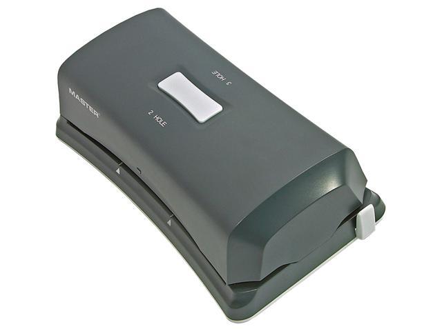 Master Electric Duo Punch - 3 Punch Head[s] - 12 Sheet Capacity - 9/32' - 45' X