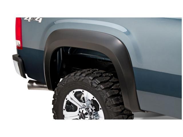 Bushwacker 40108-02 GMC Extend-A-Fender Flare - Rear Pair Black Finish