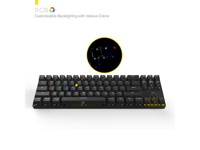 DREVO Calibur 71 Key Gaming Mechanical Keyboard Wireless Bluetooth 40 / USB Wired RGB LED Backlit Red Switch-Black