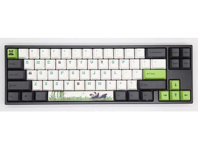 Ducky X Varmilo MIYA Pro Panda White LED 65% Dye Sub PBT Mechanical Gaming Keyboard Cherry MX Blue NKRO Detachable USB Type-C Wired Black/White/Green