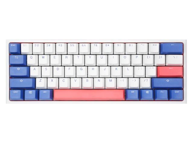 Ducky One 2 Mini Bon Voyage White LED 60% Double Shot PBT Gaming Mechanical Keyboard - Cherry MX Brown Bezel Design Detachable USB Type - C