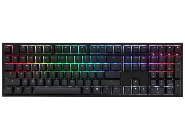 Ducky One 2 RGB LED Double Shot PBT Gaming Mechanical Keyboard - Cherry MX Speed Silver 108 Keys Bezel Design Detachable USB Type - C