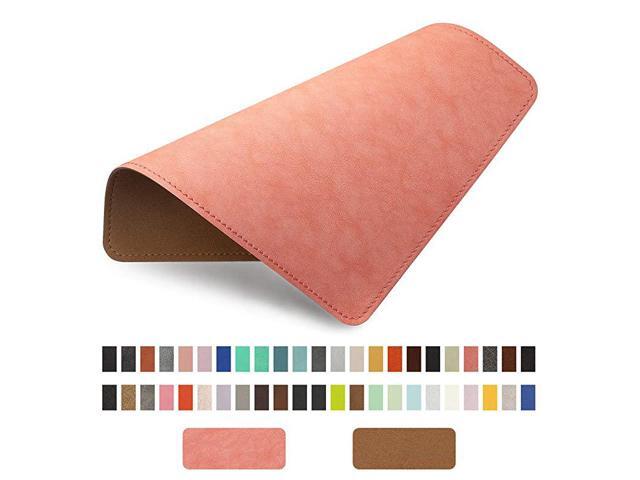 Leather Mouse Pad with Stitched Edge MicroFiber Base with NonSlip Waterproof Mouse Pad for Computers Laptop Office Home1 Pack 8inch11inch Pink