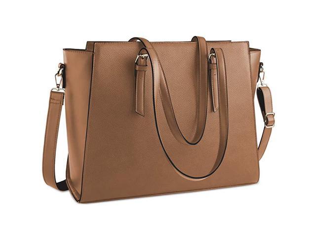 Bag for Women 156 Inch Waterproof Tote Bag Large Leather Computer Briefcase Womens Business Professional Office Work Bag Lightweight Shoulder