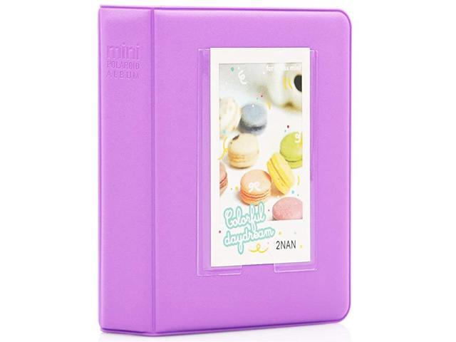 64 Pockets Mini Photo Album for Fujifilm Instax Mini 7s 8 8+ 9 25 26 50s 70 90 Instant Camera Name Card Purple 64 Pockets