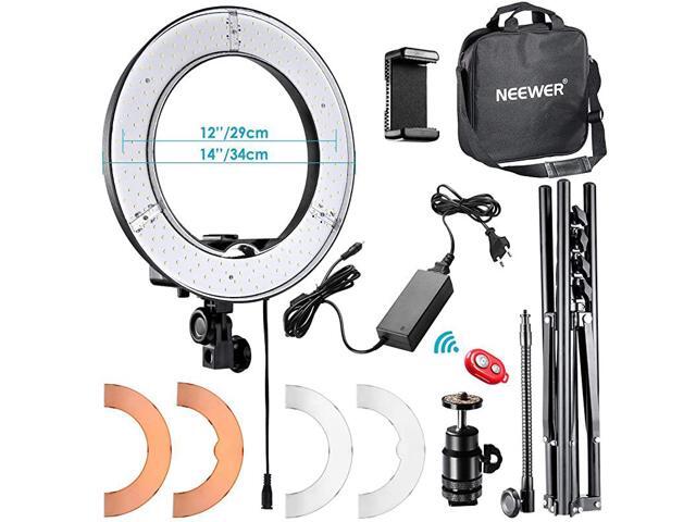 RL12 LED Ring Light 14 outer12 on Center with Light Stand Soft Tube Filter Carrying Bag for Makeup YouTubeTikTokCameraPhone Video Shooting