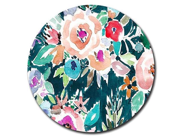 Pretty Gaming Mouse Pads Watercolor Flower Desige Mouse Mat NonSlip Rubber Base Mousepad for Girl WomanColourful Boho Floarl