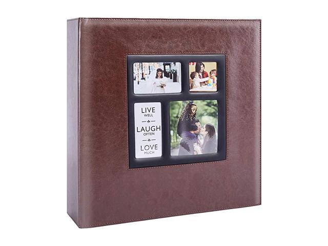 Photo Picutre Album 4x6 1000 Photos Extra Large Capacity Leather Cover Wedding Family Photo Albums Holds 1000 Horizontal and Vertical 4x6 Photos