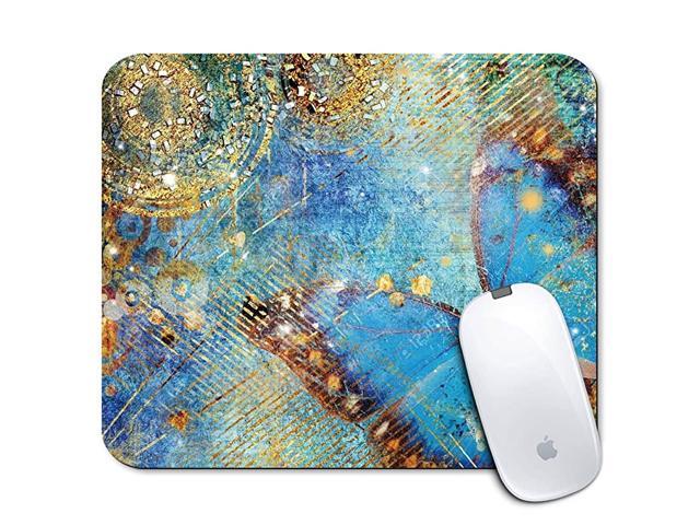 Rectangle Mouse Pad Printed Cute Retro Rust Butterfly Pattern NonSlip Rubber Comfortable Customized Computer Mouse Pad 945x787inch