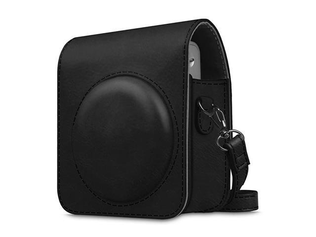 Protective Case Compatible with Fujifilm Instax Mini 90 Neo Classic Instant Film Camera Premium Vegan Leather Bag Cover with Removable Strap