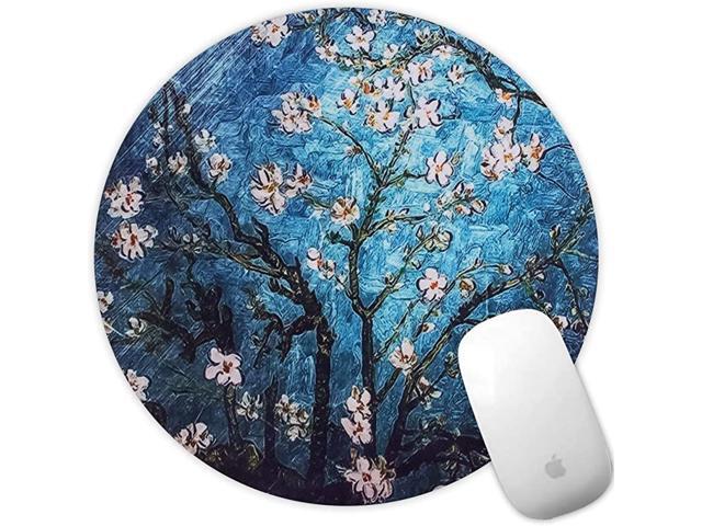 Mouse Pad Mousepad NonSlip Rubber Gaming Mouse Pad Round Mouse Pads for Computers Laptop Floral Painting