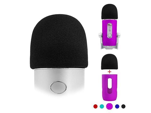 Microphone Windscreen Foam Mic Cover Pop Filter Windshield Protector for Blue Yeti Yeti Pro Condenser Microphones Purple