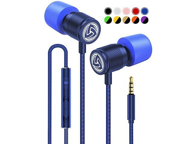 Wired Earbuds Ultra in Ear Headphones with Microphone Earphones with Mic and Volume Control Memory Foam Reinforced Cable Bass Compatible with