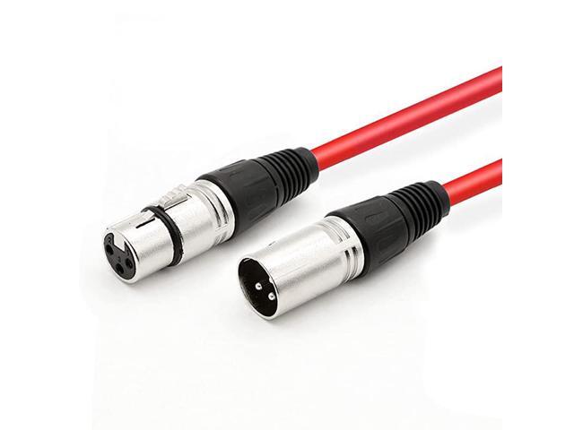 XLR Male to XLR Female Speaker Cable 3 Pin Pro Audio Mic Patch Cord Shielded and Balanced Microphone Cable for Most Demanding StudioBroadcast Use