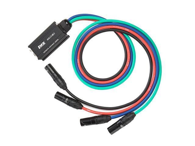 XLR Audio Snake 4 Channel 3 Pin Multi Network Breakout for Stage and Recording Studio Male