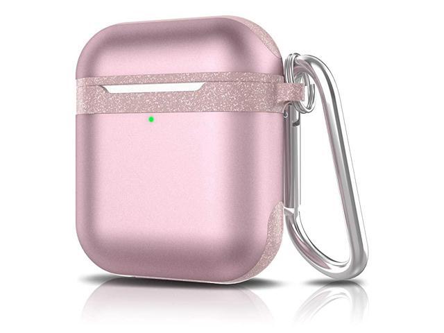 Case for Airpods Upgrade AirPods Protective Metal Case with Air Pods Accessories Keychain Soft SiliconeHard Aluminum Slim PortableShockproof