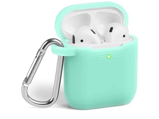 AirPods Case Cover with Keychain Full Protective Silicone AirPods Accessories Skin Cover for Women Girl with Apple AirPods Wireless Charging Case