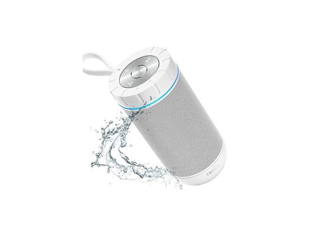 Waterproof Bluetooth Speakers Outdoor Wireless Portable Speaker with 20 Hours Playtime Superior Sound for Camping Beach Sports Pool Party Shower White