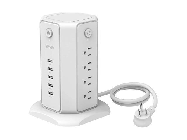 Ntonpower Surge Protector Power Strip Tower 16 Outlets 4 USB 1080J