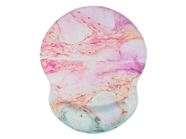 Marble Mousepad with Wrist Support Wrist Rest Mouse Pad Mat Ergonomic NonSlip PU Base Mouse Pads for OfficeComputerLaptop Mac Durable Comfortable