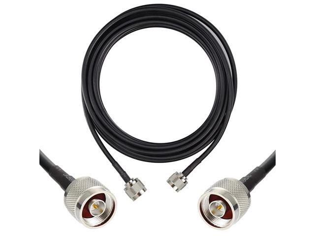 15 ft LowLoss Coaxial Extension Cable 50 Ohm N Male to N Male Connector Pure Copper Coax Cables for 3G4G5GLTEADSBHamGPSWiFiRF Radio to Antenna or