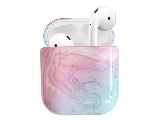 Marble Airpods Case Unique Marble Pattern Print Design Portable Shockproof Hard Protective Cover Accessories Women Girls Men for Apple Airpods 12