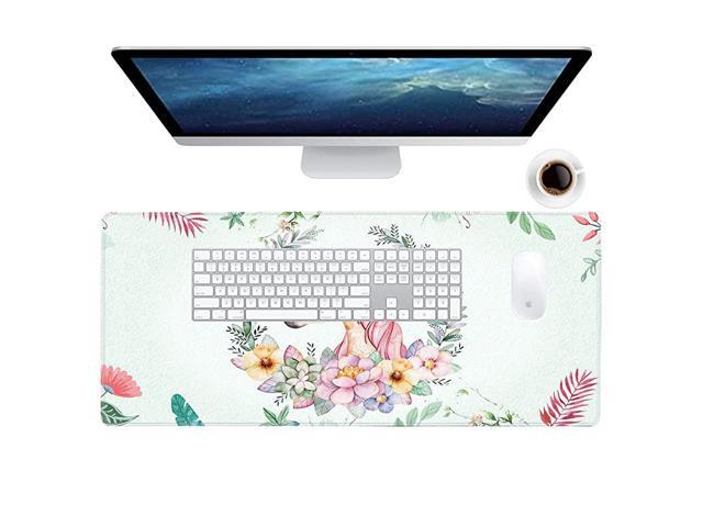 Gaming Mouse Pad XXL XL Large Mouse Pad Long Extended Mousepad Desk Pad NonSlip Rubber Mice Pads Stitched Edges Thin Pad 315x118x008 Inch Seaside