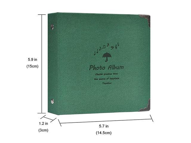 100 Pockets Mini Photo Album Film Book Leatherette Cover with Brass Corner Accents for Fujifilm Instax Mini 9 8 7s 90 70 Polaroid 300 Instant