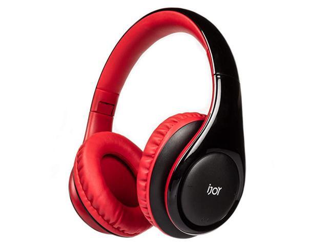 ISO Bluetooth 50 Wireless Over Ear Foldable Stereo Headphones with 30 Hours Battery and Builtin Microphone BlackRed