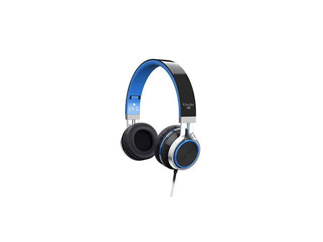 i39 Headphones with Microphone Foldable Lightweight Adjustable On Ear Headsets with 35mm Jack for Cellphones Computer MP34 Kindle School BlueBlack