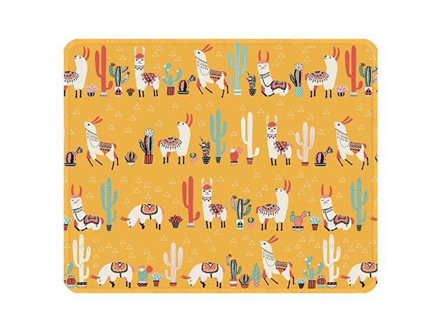 Gaming Mouse Pad with Stitched Edges PremiumTextured Mouse Mat Pad NonSlip Rubber Base Mousepad for Laptop Computer PC 102×83×012 inches Yellow Cactus