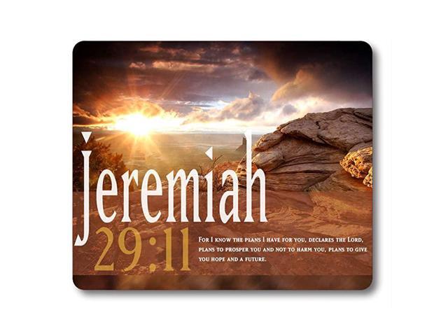 Gaming Mouse Pad CustomJeremiah 2911 Bible Verse Gaming NonSlip Rubber Large Mousepad Mat