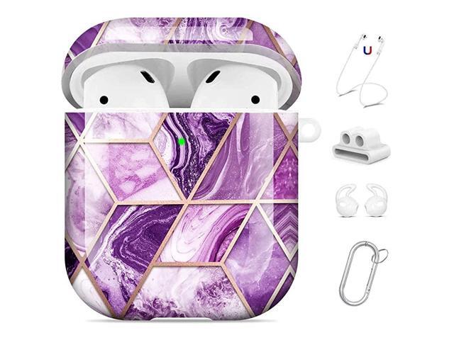 Compatible AirPods Case Cover Cute Hard Case Protective Carrying Case Shockproof Cover with Keychain Compatible with Apple AirPods Charging Case 21