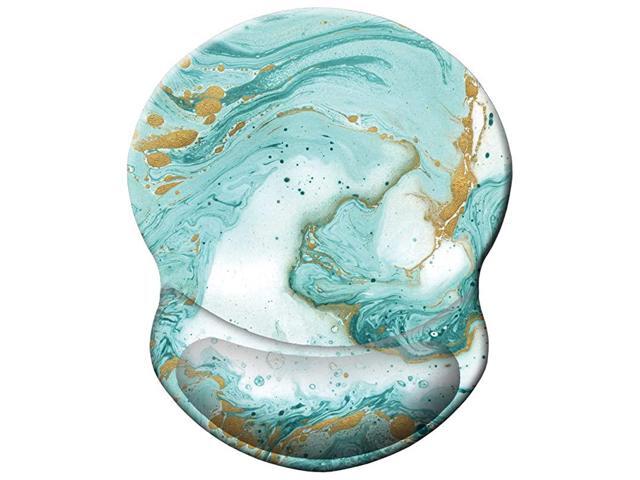 Ergonomic Mouse Pad with Wrist Rest Support Art Design Gel Wrist Rest Mouse Mat Marble Pain Relief Mousepad for Office Home Desktop Computer PC