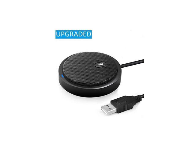 USB Conference Microphone Desktop Omnidirectional Condenser Boundary PC Computer Laptop Mic with Mute Function for Recording Video Meeting Gaming