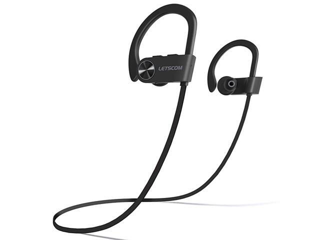 Bluetooth Headphones V50 IPX7 Waterproof Wireless Sport Earphones HiFi Bass Stereo Sweatproof Earbuds WMic Noise Cancelling Headset for Workout