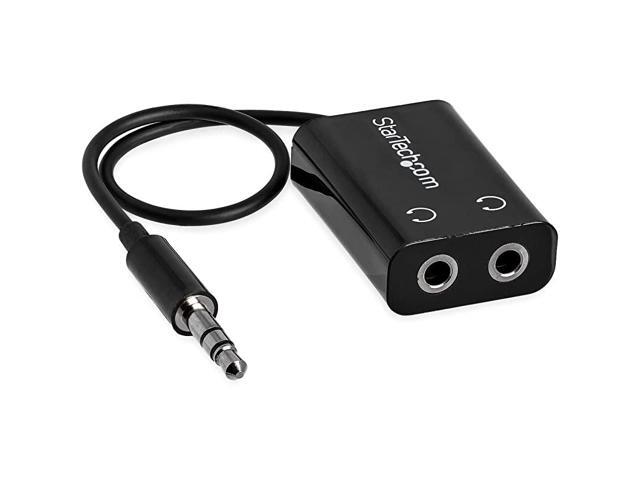 com Black Slim Mini Jack Headphone Splitter Cable Adapter 35mm Audio Mini Stereo Y Splitter 35mm Male to 2x 35mm Female MUY1MFFADP