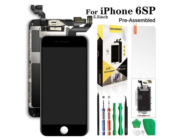 with iPhone 6S Plus Screen Replacement Black 55Hkhuibang PreAssembled LCD Display 3D Touch Digitizer Full Assembly with OEM Front Camera Proximity