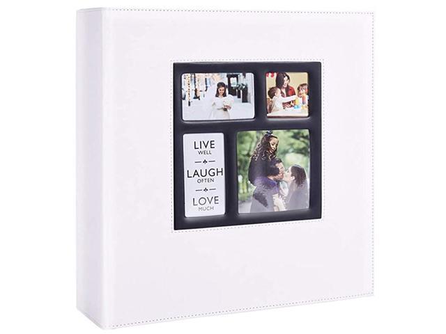 Photo Album Self Adhesive Sticky Photo Picture Albums with Leather Cover and Magnetic Pages Holds 3x5 4x6 5x7 6x8 8x10 Photos 60 Sheets 120 Pages